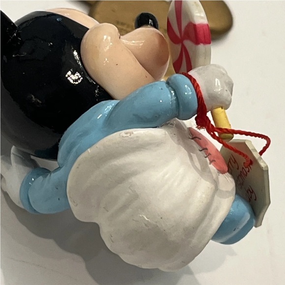 VINTAGE Mickey Mouse “Bundle of Joy” Enesco Treasury of Christmas Ornament 1990s - Picture 6 of 16